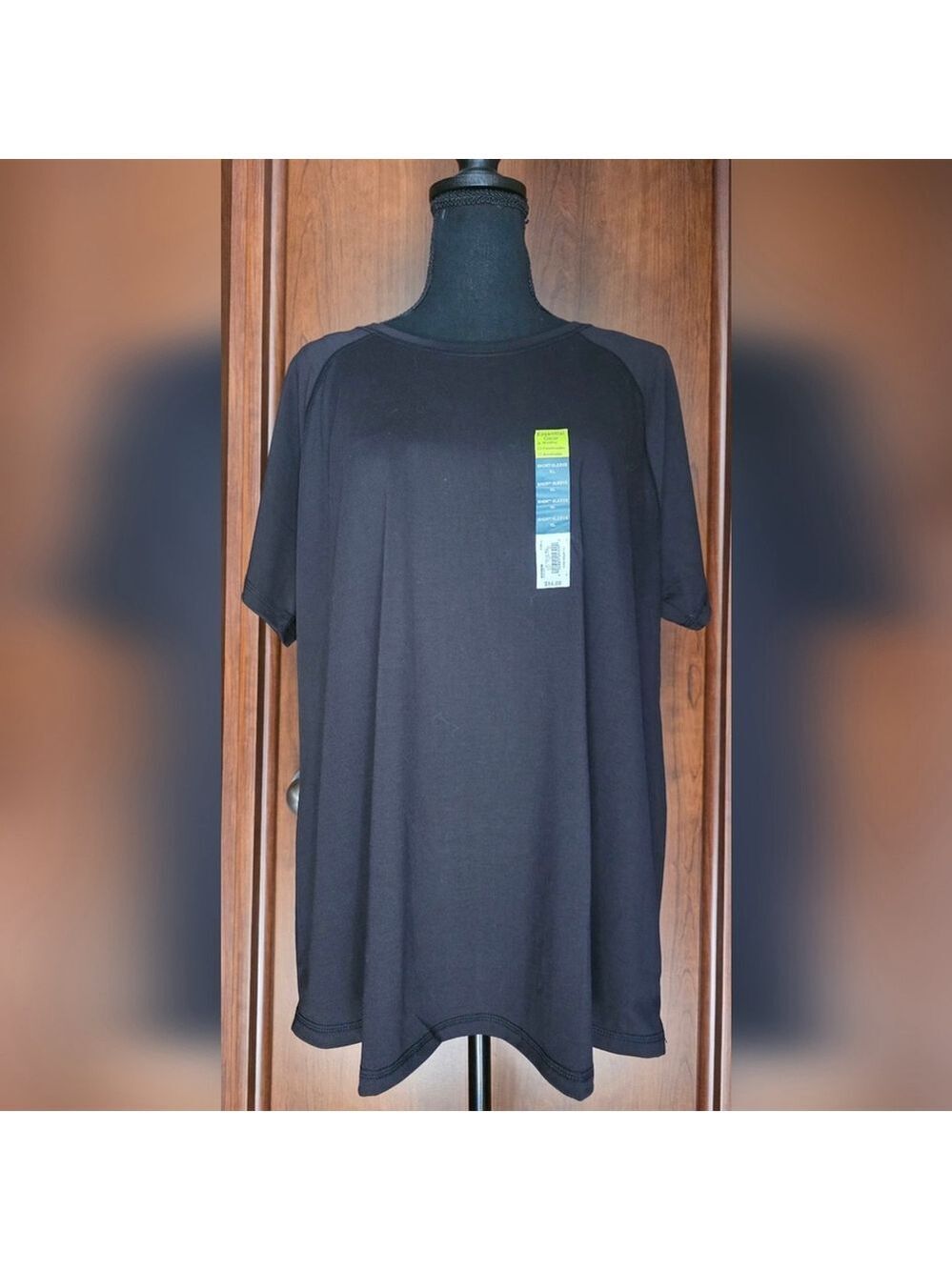 Tek Gear Essential Moisture Wicking Black Tee NWT